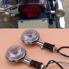 Mototcycle Clear Lens Amber Light Turn Signal Lights font b Lamp b font Indicators 1pairs Universal