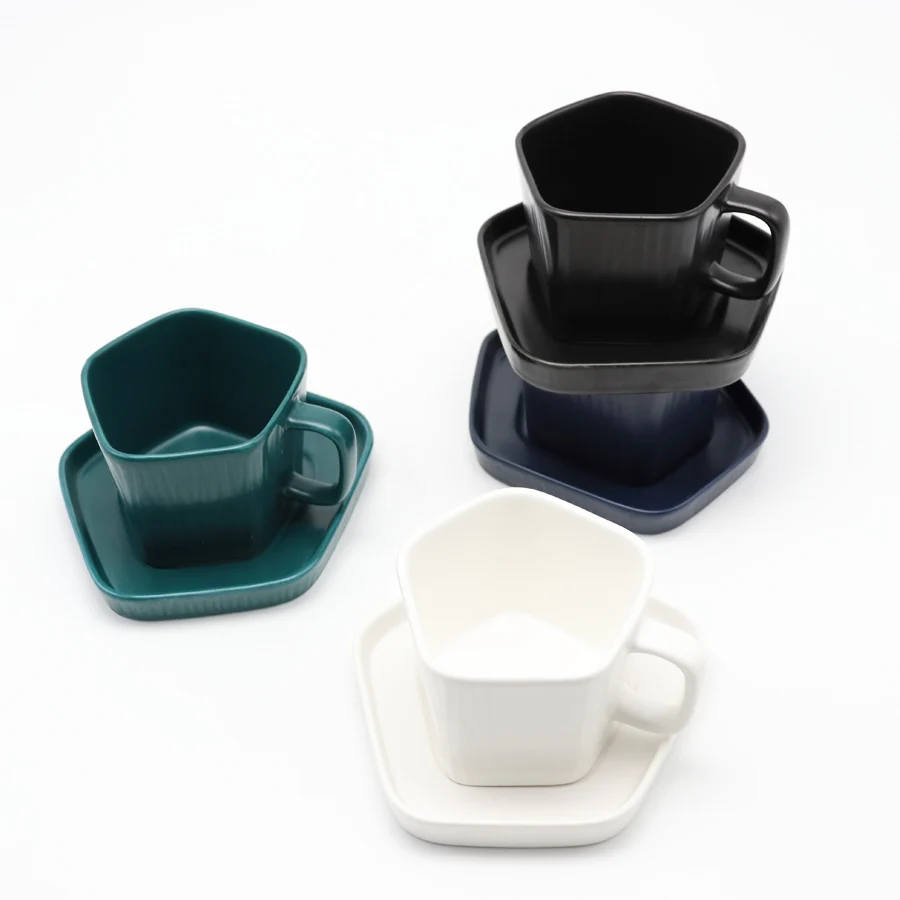 MUZITY, керамическая кофейная чашка и блюдце, Пентакль, дизайн фарфора, чайная чашка, набор, специальная чашка для подарка 300 мл