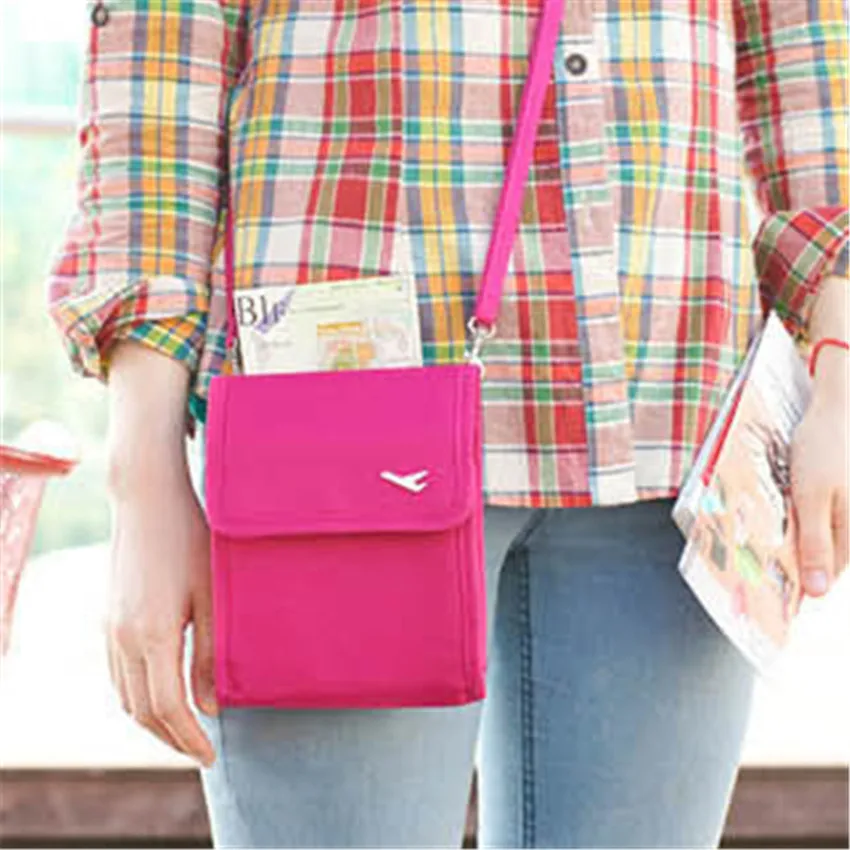 Mini Satchel Multifunction Credit Card Passport ID Holder Travel Storage Bag Cash Wallet