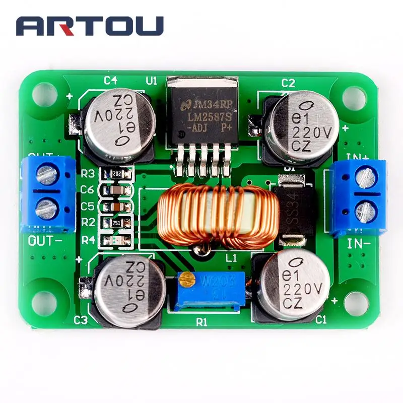 

2PCS LM2587 DC Step-Up Converter Module DC Boost Converter 3.5-30V to 4.0-30V Step-Up Power Supply Module