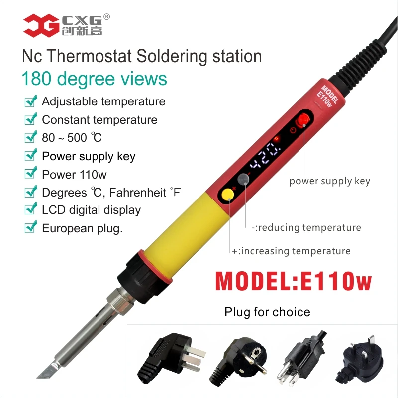 Professional Thermostatic Soldering Iron 110W LCD Digital Temperature