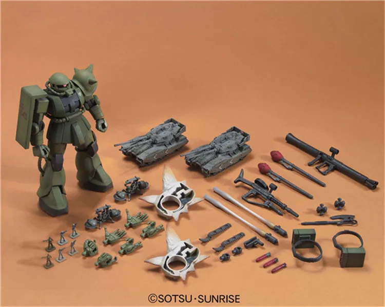 Bandai HGUC Gundam 1/144 MS-06 ZAKU наземный Военный Набор мобильный костюм сборные модели наборы фигурки пластмассовые игрушечные модели