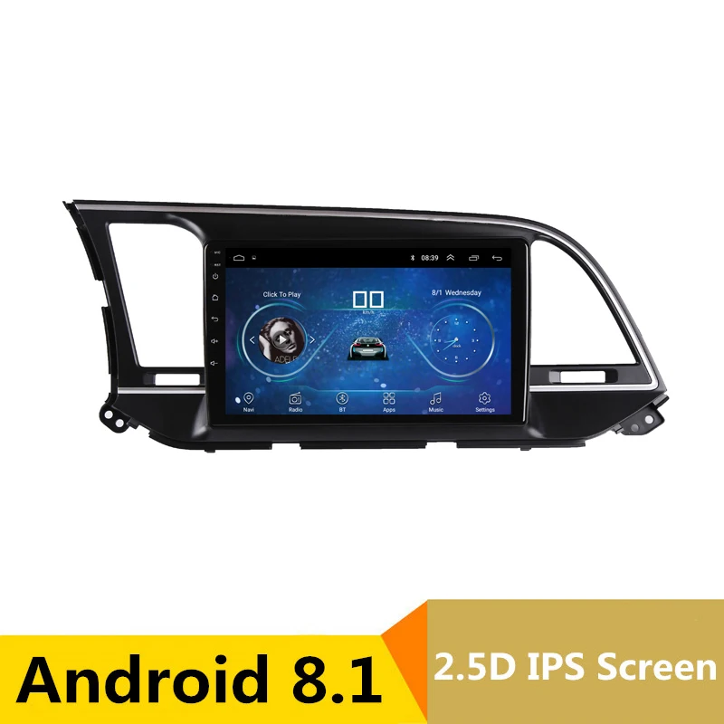 

9" 2.5D IPS Android 8.1 Car DVD Multimedia Player GPS For HYUNDAI ELANTRA 2016 2017 2018 audio car radio stereo navigation