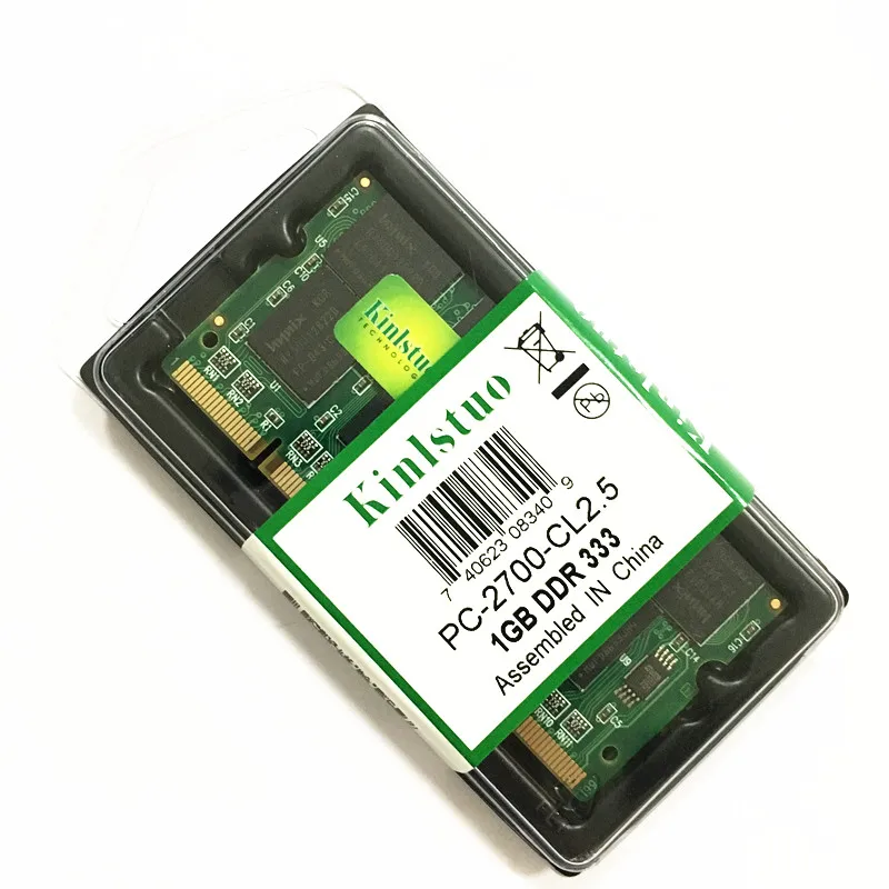 Kinlstuo оперативная память для ноутбука SO-DIMM DDR1 DDR 400 333 МГц/PC-3200 PC-2700 200 Контактов 512 МБ 1 ГБ для Sodimm Notebook Memoria Rams Новинка