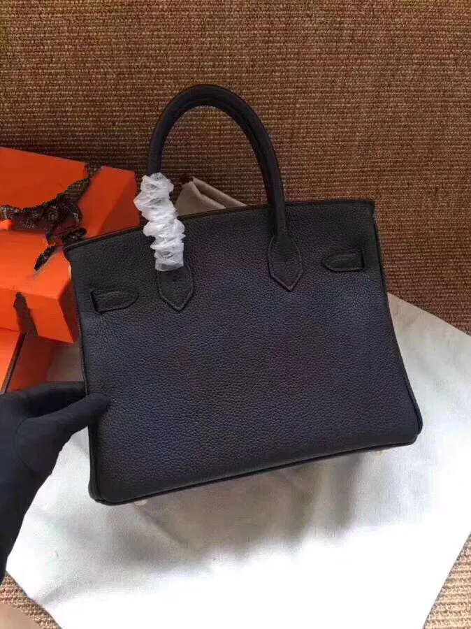 

Luxury togo genuine leather bags famous brand designer handbags high quality office ladies tote shoulder bags for women 25 30 40