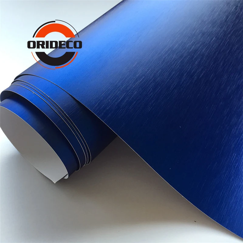 dark blue brushed metallic chrome vinyl car wraps 1