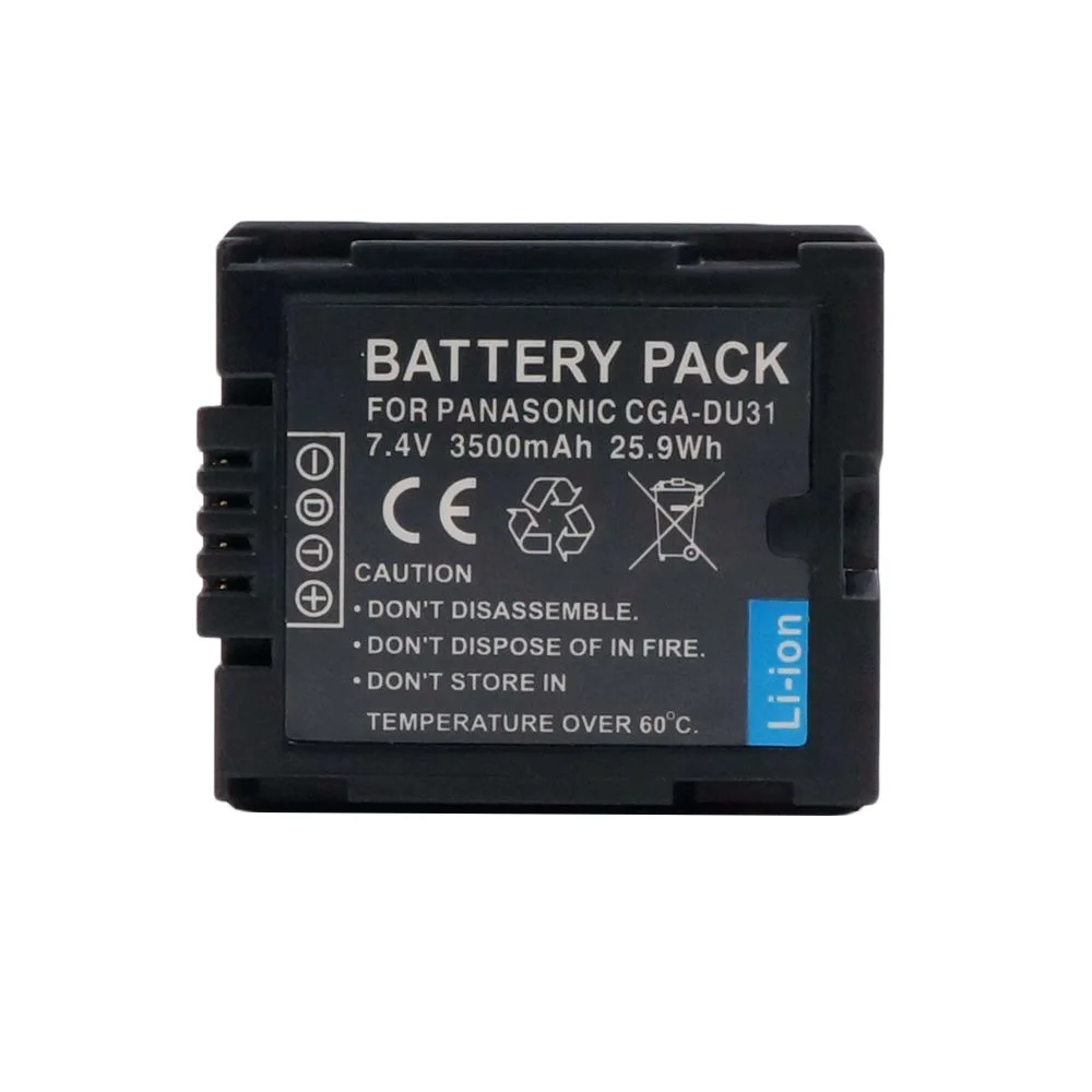 Аккумуляторная батарея WHCYonline 3500 мАч для фотоаппарата Φ CGA DU31 Panasonic CGA-DU31 GX25M MV350 MV380