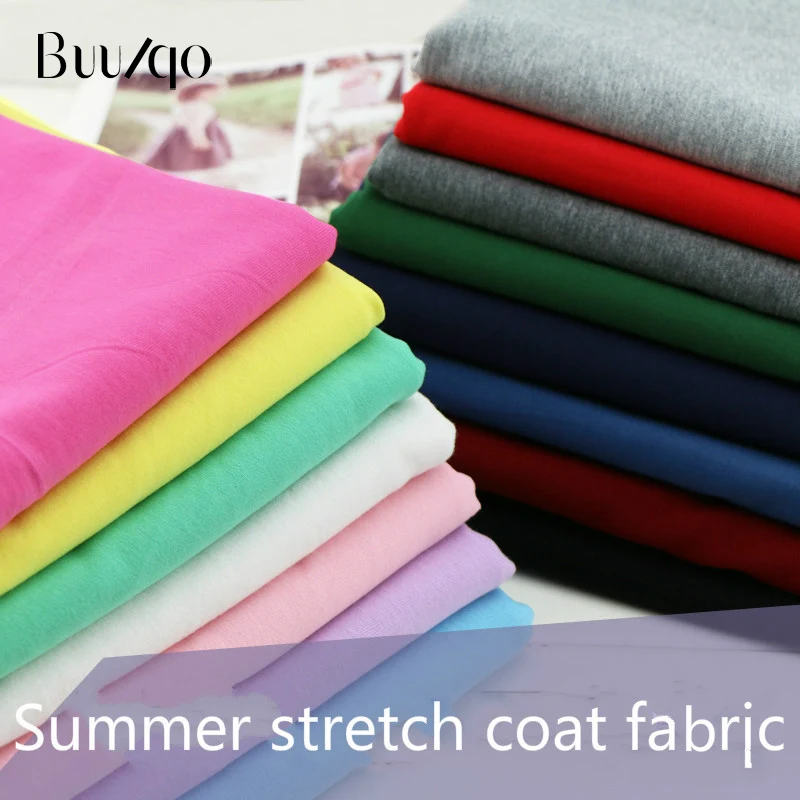 

40 combed cotton knitted sweater fabric Terry small spring summer sportswear fabric high elastic cotton