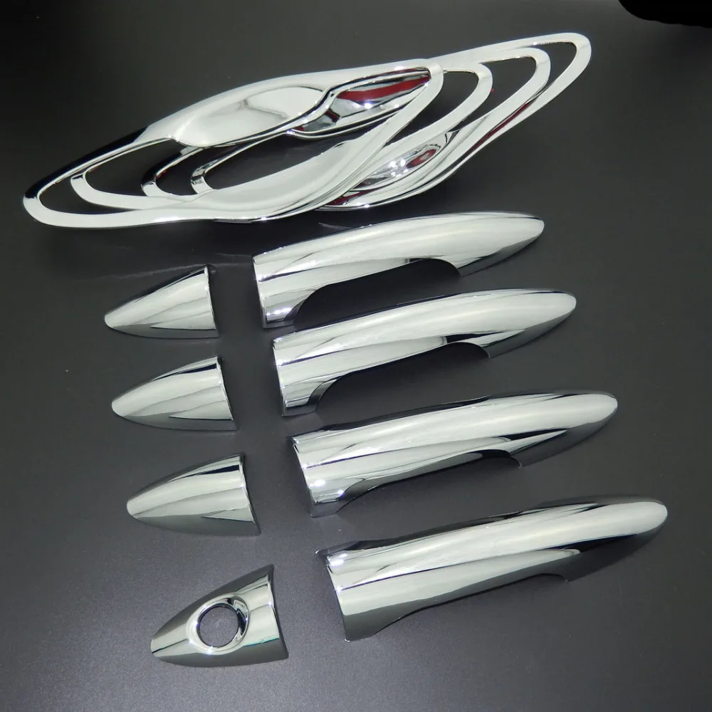 

For Hyundai Solaris i25 Accent Verna 2011-2017 Car Styling Chrome Side Door Handle Cover & Door Bowl Cover 2012 2013 2014 2016