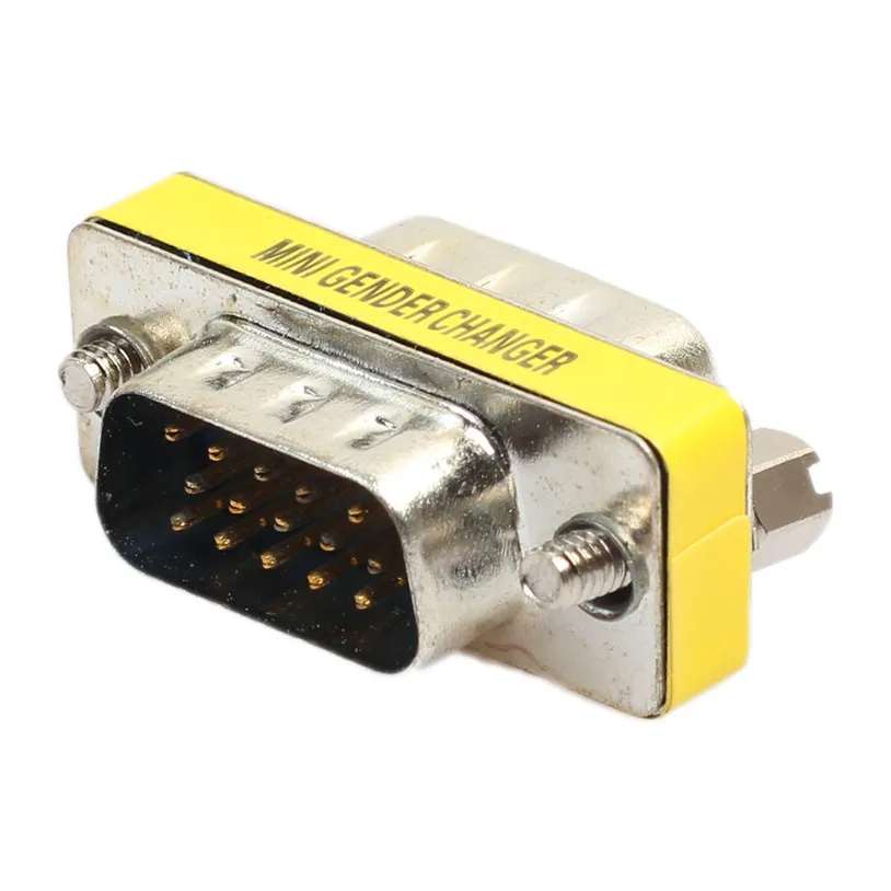 Mosunx 15 Pin VGA SVGA Пол смены адаптера переменного тока разъем переходник мужского и
