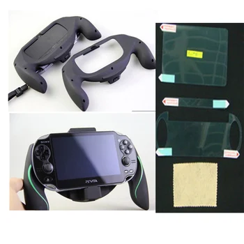 

Bracket Hand Grip Handle Joypad Stand Holder Support Cradle+LCD Screen Protector Film Cover For Sony PS VITA 1000 PSV1000 PSVITA