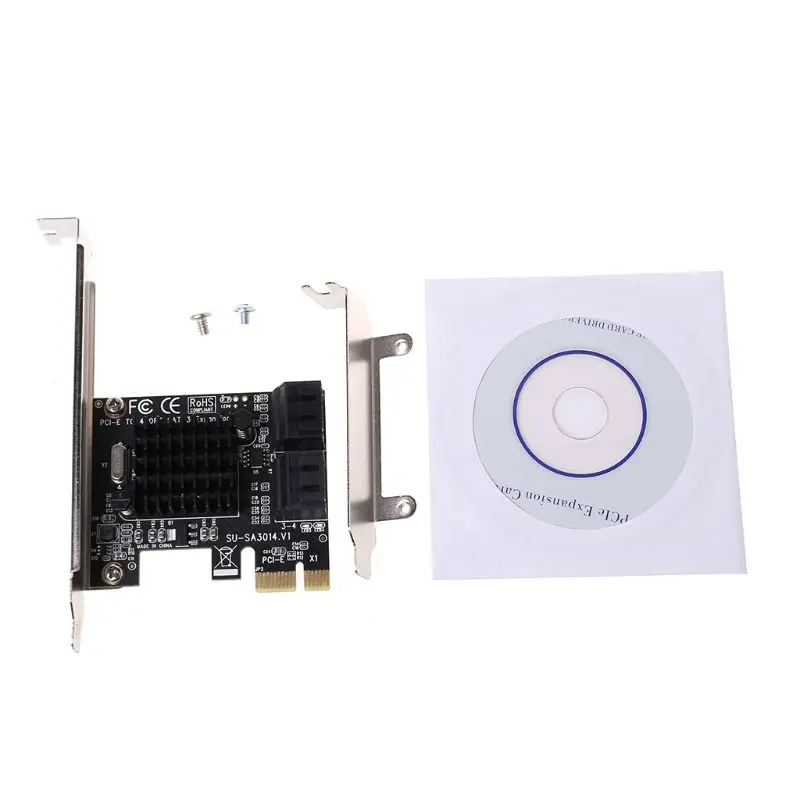 

88SE9215 PCIE to SATA Card PCI-E Adapter Express to SATA3.0 Expansion Card 4 Port SATA III 6G SSD HDD IPFS Mining