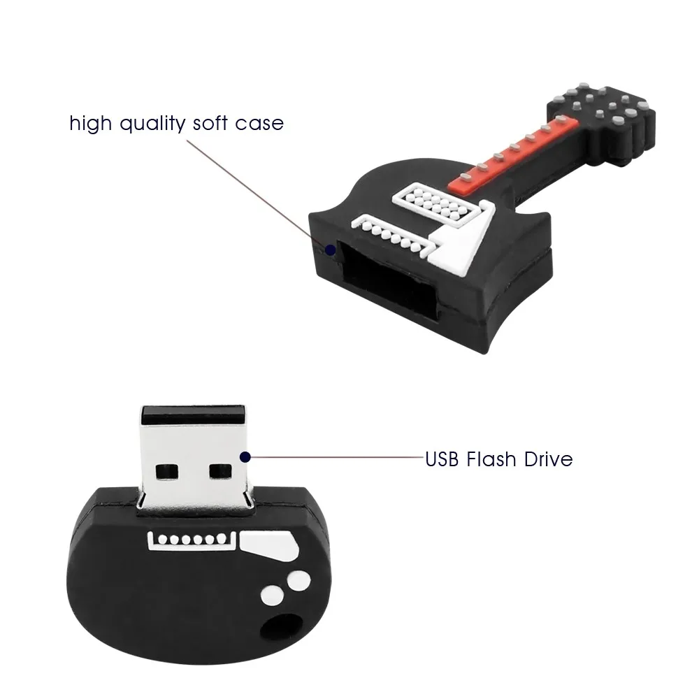 Бесплатная доставка Гитары форма usb флэш-накопитель водонепроницаемый накопитель 8 ГБ 16 ГБ 32 ГБ 64 ГБ натуральная оптовая продажа