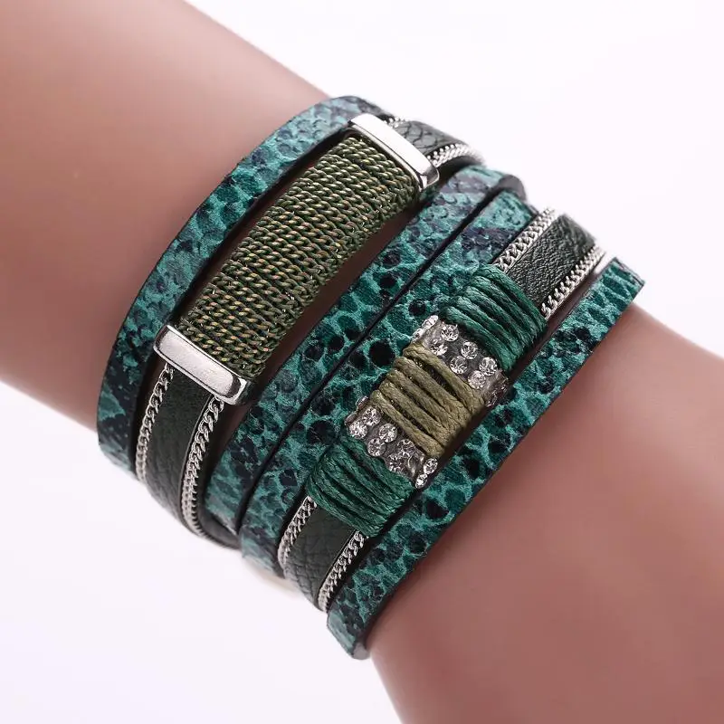 Кожаный браслет Для мужчин 2018 Браслеты женщин Pulseira Masculina магнит изделия шарма