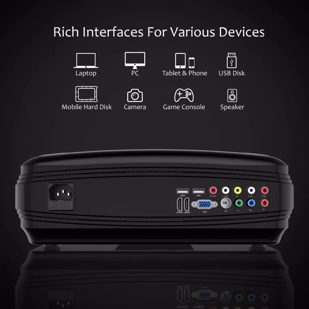 Excelvan 3200 люмен проектор BL58/BL59(Android 6,0 Beamer встроенный wifi Bluetooth) Поддержка 4K видео Full HD 1080P PK AKEY2
