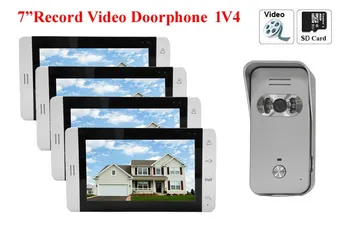 

new design indoor monitor 7" hot sale video door phone for villa with recording/snapshot function match IR Camera 1V4