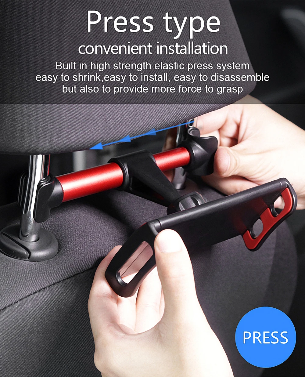 Universal Back Seat Car Phone Holder stand 4 11.5inch Extendable phone