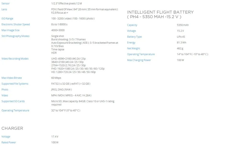 DJI Phantom 4 Camera Drone With Extra Battery Visual Tracking Follow Me, TapFly ,Sport Mode,Obstacle Sensing System