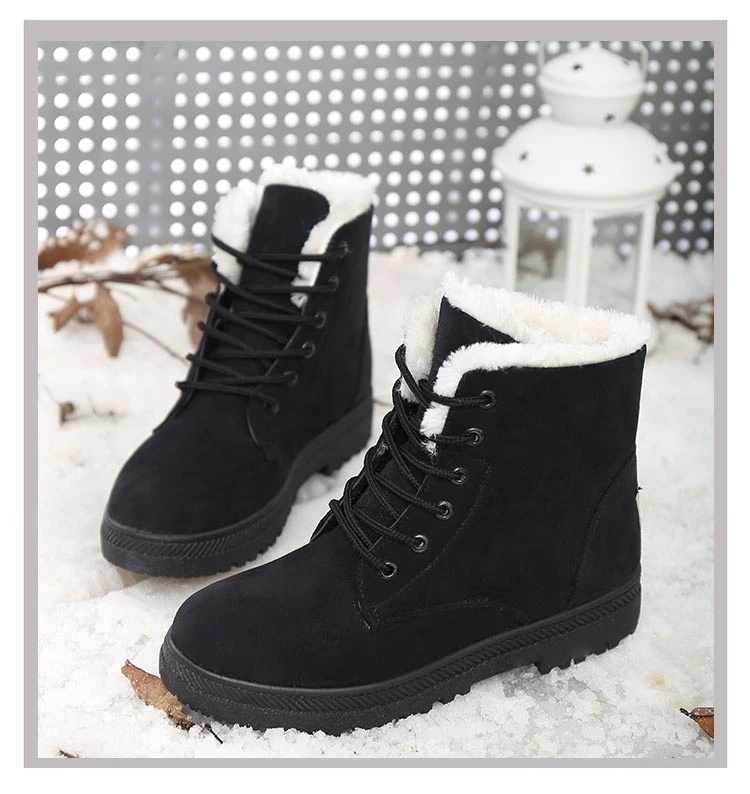 Botas femininas botas de neve quente 2019