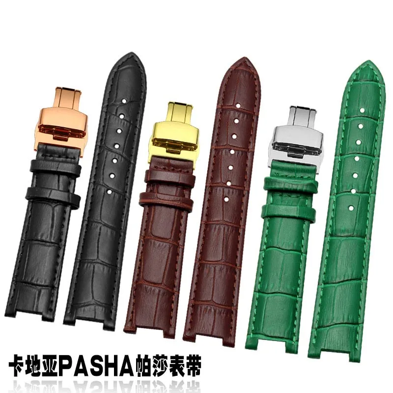Новое поступление кожаный ремешок для часов 20 мм x 12 мм 18 мм x 10 мм для часов Pasha для мужчин и женщин ремешок с застежкой-бабочкой