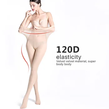 

Pantyhose Women Stockings 120D Velvet Tights Slimming Pantyhose For Women Sexy Stockings Comfortable Collant Femme 1 Pcs
