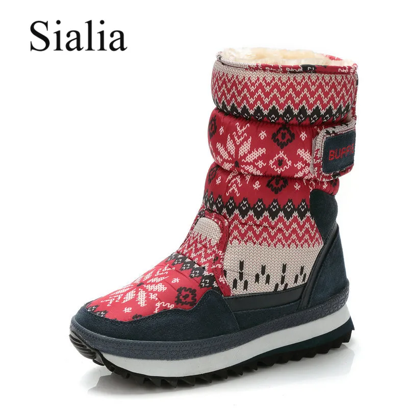 

Sialia Winter Children Boots For Kids Shoes Girls Boots Boys Snow Shoes Plush Inside Warm Fashion Hook&Loop Outdoor Mid-Calf
