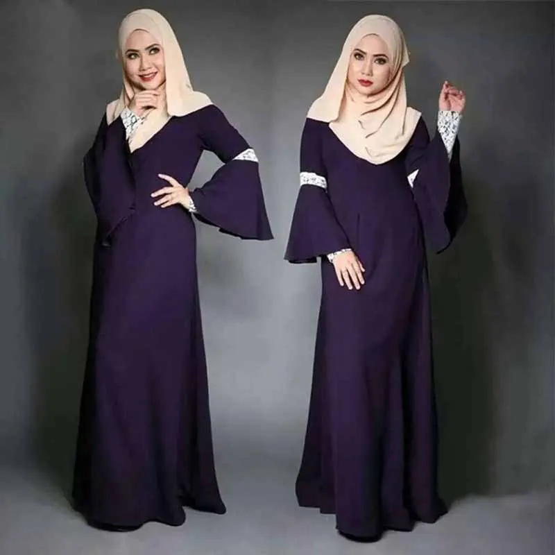 Новый мусульманский abaya платье турецкое Для женщин зеленый Костюмы модный