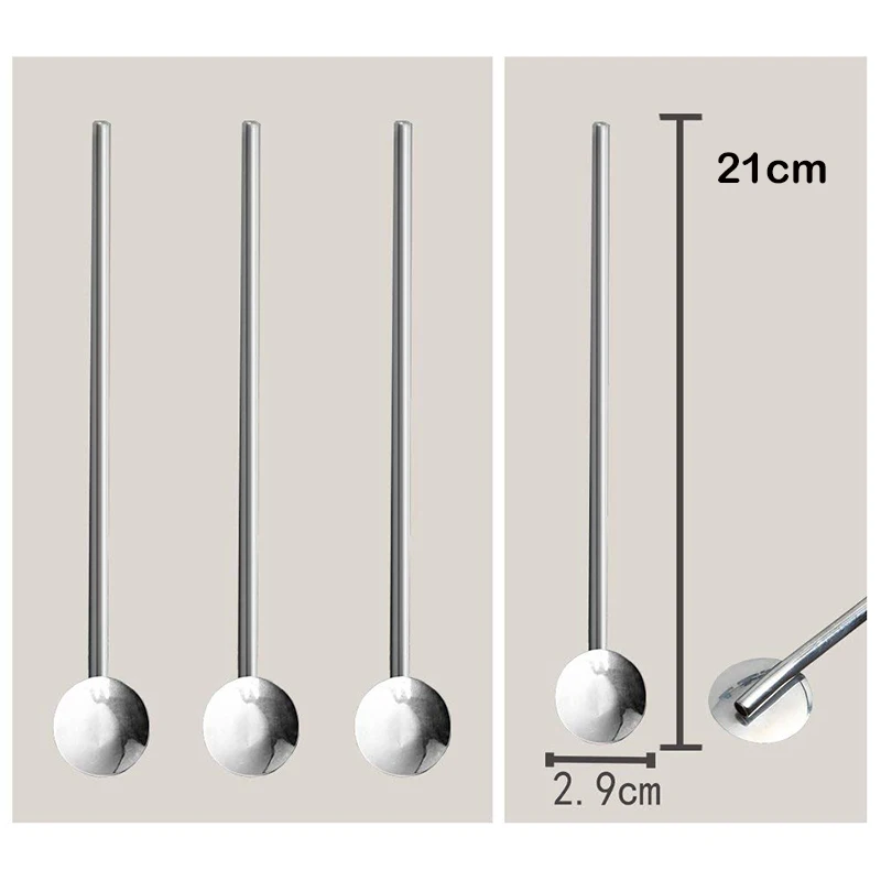 Ложка для напитков соломинки Julep ложка трубочка трубочки для питья стальные Соломки с металлической чистящей щеткой 8,26 дюйма(21 см