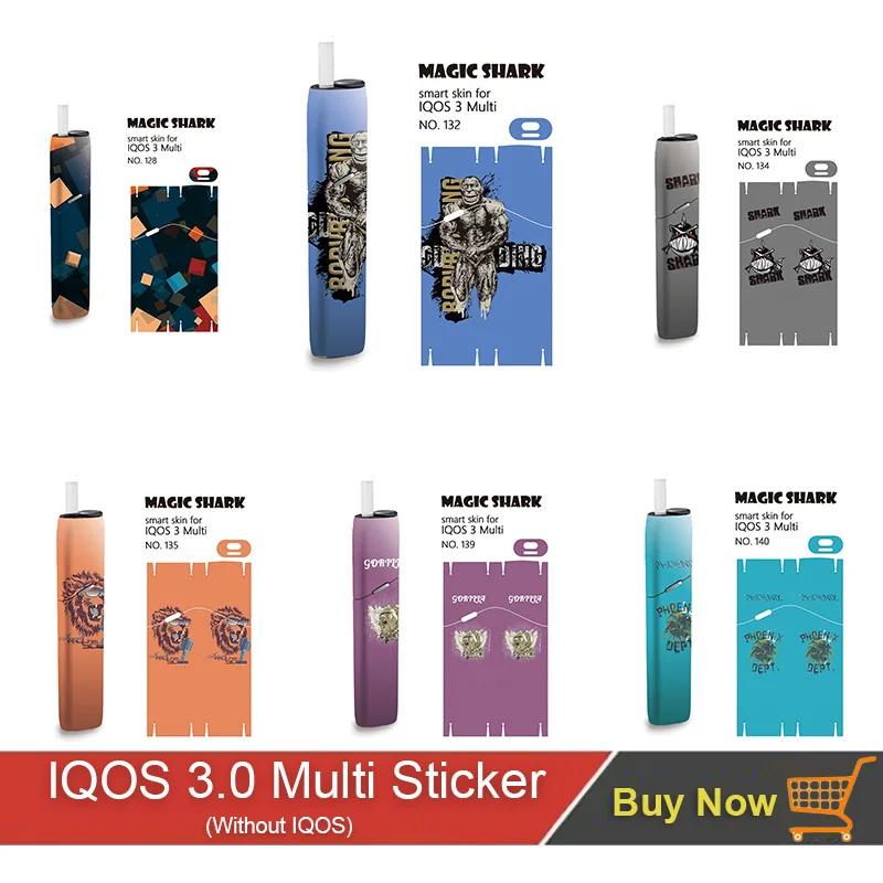 Cool Design Protective Sticker For IQOS Multi Plus Skin Cover Sleeve Decal 18 Styles Hot Sale |