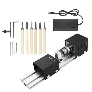 

CNC Mini Lathe Machine Tool Torno DIY Woodworking Grinding Polishing Beads Drill Rotary Kits ALI88