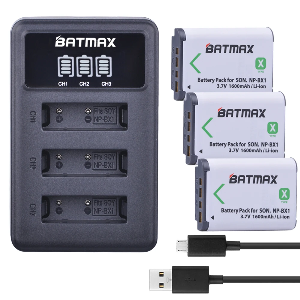 3x NP BX1 NPBX1 батарея + LED 3 порта USB зарядное устройство для Sony DSC RX1 RX100 AS100V M3 M2 HX300 HX400 HX50