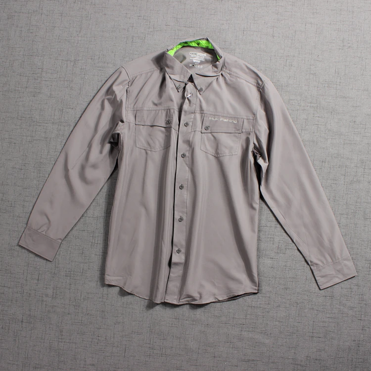 H* k Мужская Рыбацкая рубашка с длинным рукавом, походные рубашки, быстросохнущие UPF30, ультрафиолетовая дышащая уличная одежда для рыбалки, мужская одежда размера плюс S-3XL