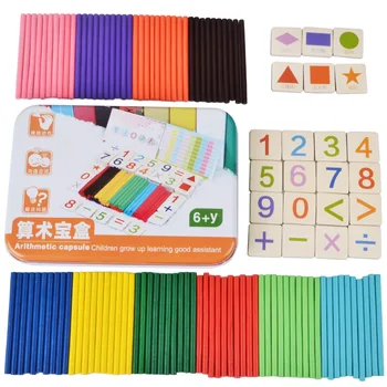 

Baby Toys Counting Sticks Education Wooden Toys Building Intelligence Blocks Mathematical Children Gift With Box