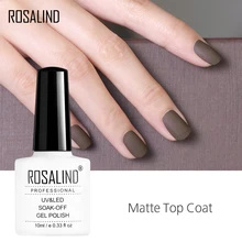 ROSALIND матовое верхнее покрытие 10 мл УФ светодиодный отмачивающий Гель-лак для ногтей лаки для ногтей лак для красоты