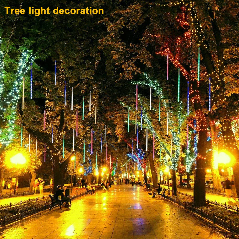 

30cm waterproof Meteor Shower Rain Tubes Led Light Lamp 240V EU Plug Christmas Light Wedding Garden Decoration Xmas @Q