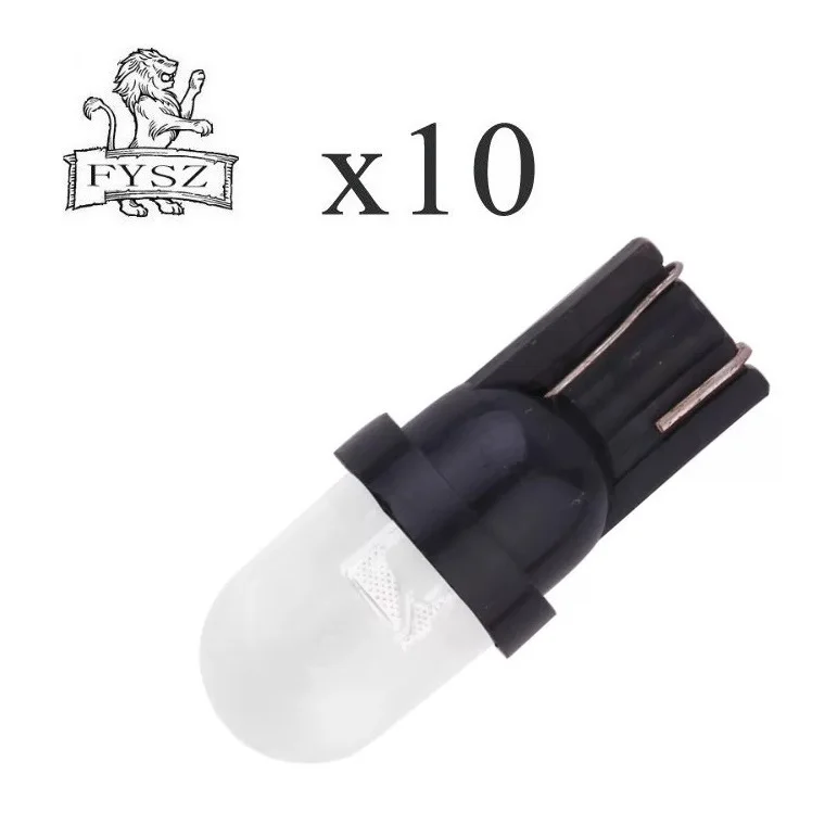 

10 Pcs Car LED Light Bulb T10 1W W5w 194 168 Straw Hat LED Bulb width indicator Car Bulb 1LED Bulb 7 colour decorative Light