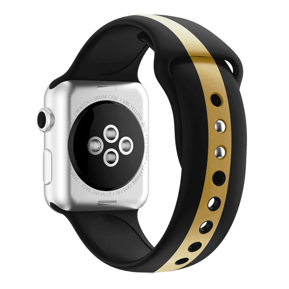 Хохлатый ремешок для apple watch band 4 44 мм 40 мм iwath 3 band 42 мм Correa apple watch 38 мм силиконовый браслет ремешок для часов 2 1