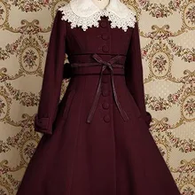 Лидер продаж; милое теплое зимнее пальто в стиле Лолиты; зимние длинные пальто; все размеры