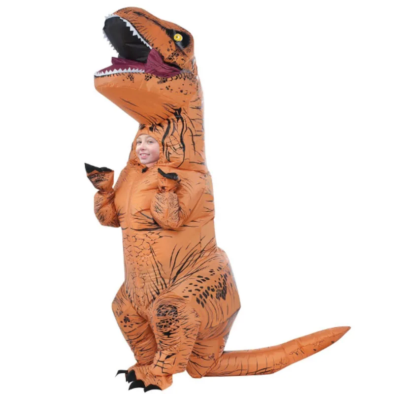 Надувной костюм динозавра T REX Детский для девочек и мальчиков на Хэллоуин