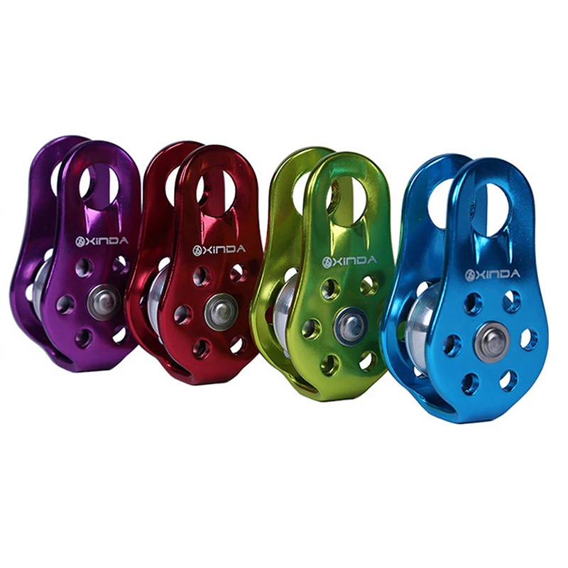 Outdoor Travel Kits Climbing Rope Pulley Single Pulley Mountaineering Climbing Rappelling Sliding flexible Equipment j3