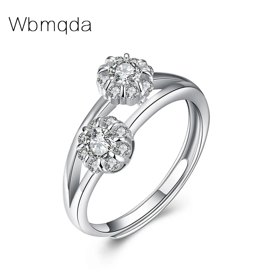 Wbmqda Новинка 2017 года luxury925 Silve Кольца для Для женщин свадебные модные классические