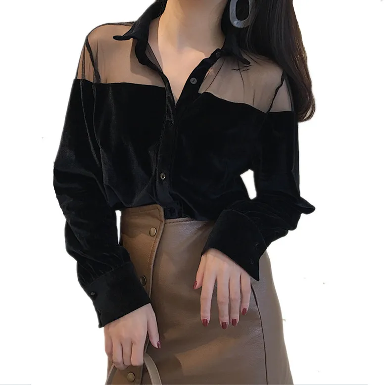 black evening blouse