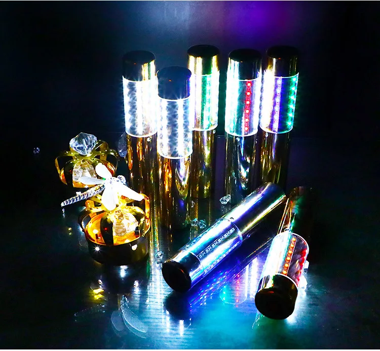 Цветной светодиодный фонарь для шампанского, люминесцентная палочка, сверкающие огни, стробоскоп для бутылки, пробки для шампанского, бар/КТВ/вечерние винные реквизиты
