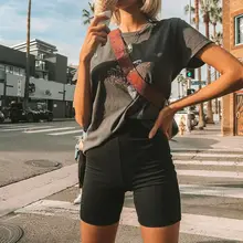 Женские шорты, однотонные, черные, для фитнеса, высокая талия, сексуальные, эластичные, обтягивающие, для велосипеда, для спортзала, для активного отдыха, летние, Новинка