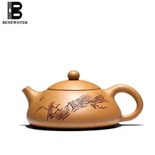 210cc фиолетовая глина yixing чайник все сырье ручной работы руды золото Duan Mud Zisha каменный совок горшок искусство посуда для напитков чайная церемония пуэр чайники