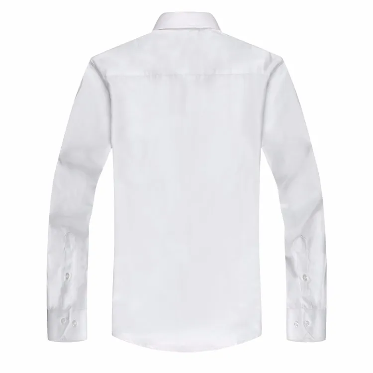 2016 Новинка рубашку с длинными рукавами весенние Дышащие Модные простые Дизайн тонкий Фитнес Однотонная одежда охраной Сорочки выходные