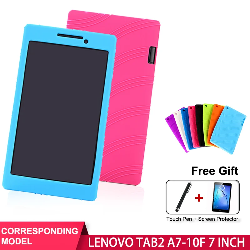

SZOXBY For Lenovo A7-10 Silicone Shell TAB2 A7-10F Tablet Computer Case 7 Inch Silicone Protective Cover Washable Anti-fall Case