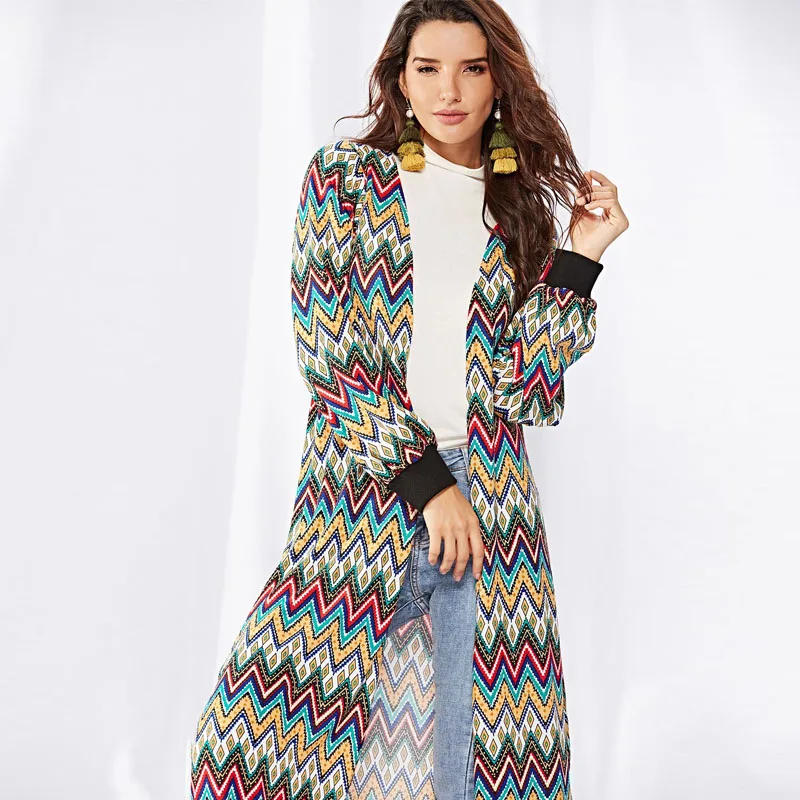 

2018 Striped Plaid New Fashion Wool Knitted Sweater Coat for Women Loose Outerwear Long Sleeve Maxi Sweater Cardigan Streetwear