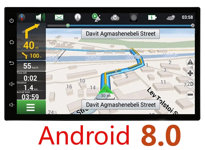 

2 Din Android 8.0 Car Radio multimedia Player Universal GPS Navigation Bluetooth WiFi 2din Autoradio Stereo Audio camera dvr map