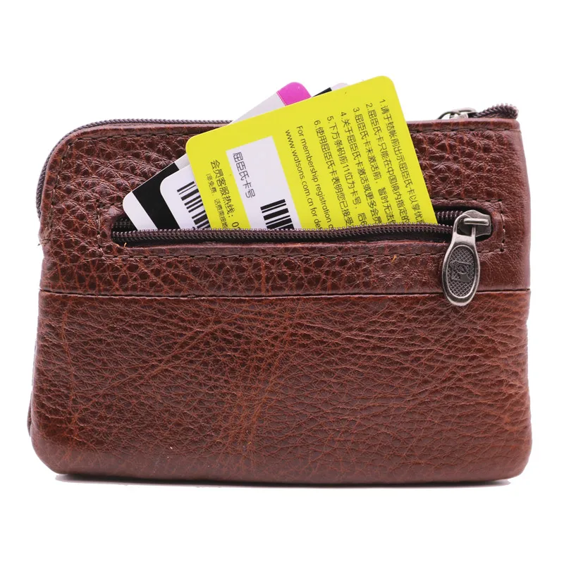 Vintage Women Wallets Female Mini Wallet Genuine Leather Small Coin Purse Credit Card Holder Walet Magic Lady Money Bag Key Ring